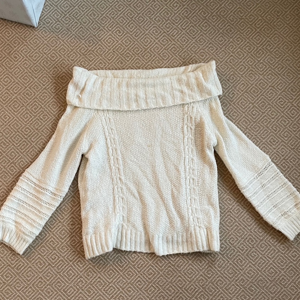 Cream Off the Shoulder Sweater